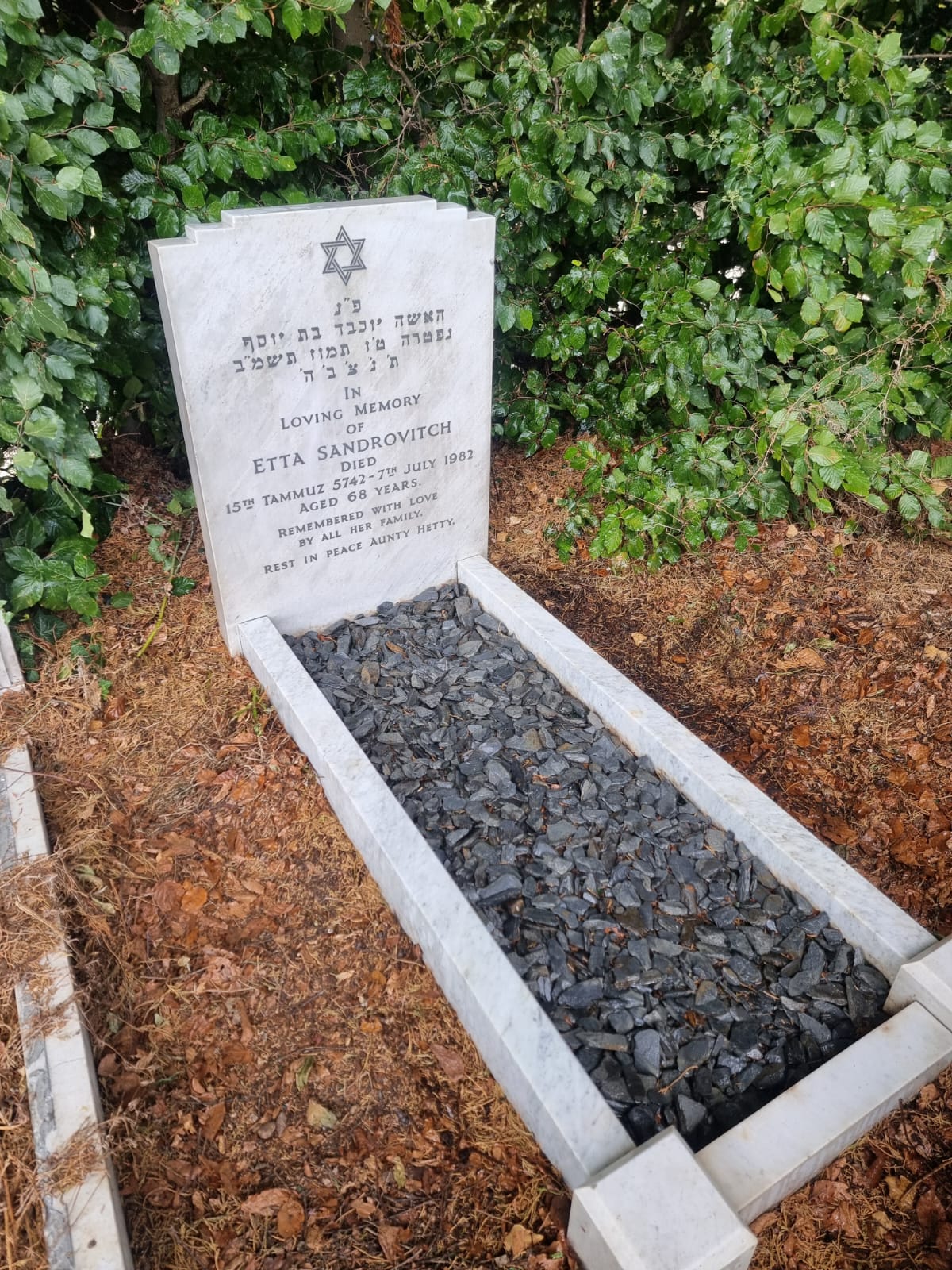 After cleaning - restored heritage headstone